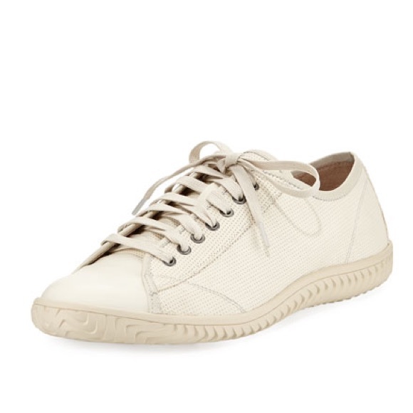 JOHN VARVATOSStar USA Cream ‘Hattan Low-Top’ Leather SneakersMens Size 9